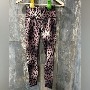Fabletics Pink Leopard-Print Kids Leggings